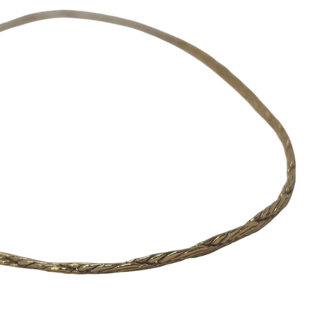 Vintage 24KGP Gold Plated Braided Twisted Rope Chain Necklace 23 Inch Minimalist - Picture 2 of 6